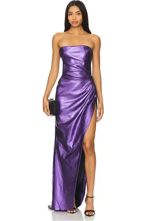 LAQUAN SMITH Vestido de fiesta sin tirantes en color morado talla S en - Purple. Talla S (también en L).