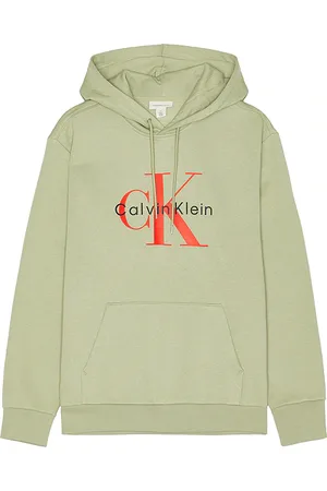 Calvin Klein Sudadera monologo en color verde talla L en - Green. Talla L (también en M, S, XL/1X).