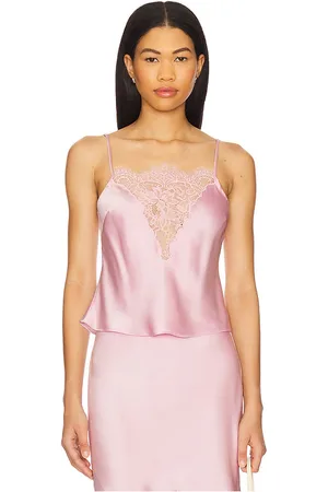 LOVESHACKFANCY Constantina top en color rubor talla L en - Blush. Talla L (también en M, S, XL, XS).
