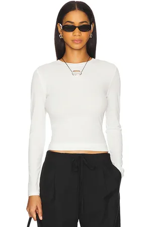ANINE BING Camiseta manga larga jo en color blanco talla L en - White. Talla L (también en M, S, XS).