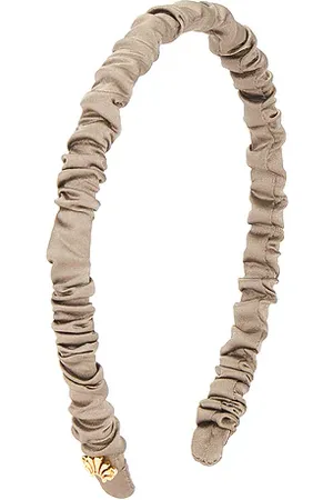Lele Sadoughi Diadema de seda jessie en color bronce talla all en - Tan. Talla all.