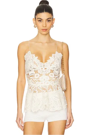 ULLA JOHNSON Top sin mangas lotta en color neutral talla 10 en - Neutral. Talla 10 (también en 12, 2, 4, 6, 8).