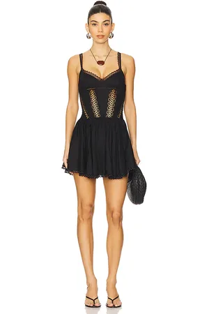 CHARO RUIZ IBIZA Vestido corto gardenia en color talla M en - Black. Talla M (también en S, XS).