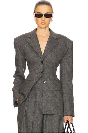 Helsa The tweed s curve blazer en color charcoal talla L en - Charcoal. Talla L (también en M, S).