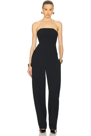 Helsa The heavy crepe jumpsuit en color talla L en - Black. Talla L (también en M, S, XL, XS).