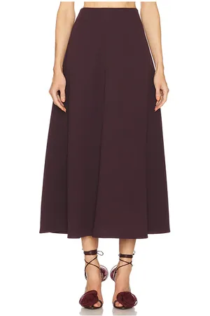 Helsa Falda midi the heavy crepe en color morado talla L en - Purple. Talla L (también en M, S, XL, XS, XXS).