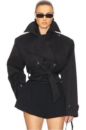 Helsa Trenca oversized cropped en color talla M en - Black. Talla M (también en S, XL).