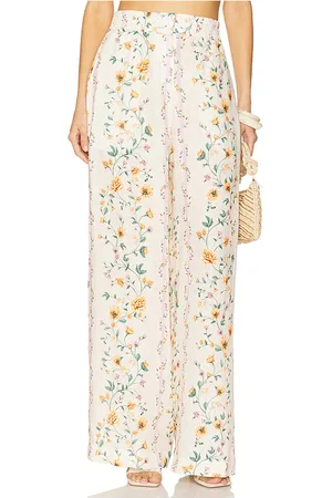 Agua by Agua Bendita Pantalón totoa chinesis en color ivory talla L en - Ivory. Talla L (también en M, XL, XS).