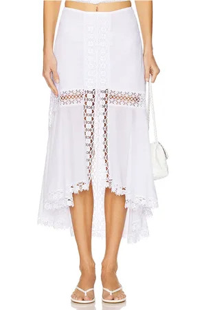 CHARO RUIZ IBIZA Falda midi clair en color talla L en - White. Talla L (también en M, S, XS).