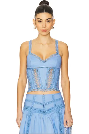 CHARO RUIZ IBIZA Poppy top en color azul talla L en - Blue. Talla L (también en S, XS).