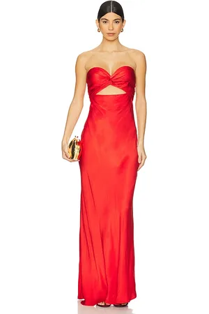 Essentiel Antwerp Vestido midi sin tirantes hierro en color rojo talla 32 en - Red. Talla 32 (también en 34, 36, 38