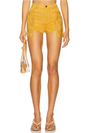 MORE TO COME Autumn fringe short en color bronce talla M en - Tan. Talla M (también en S, XXS).