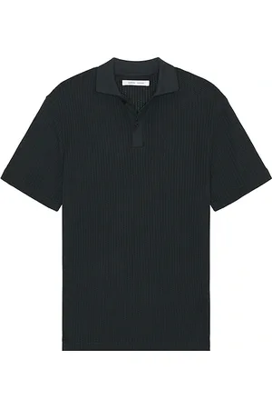 Samsøe Samsøe Polo de manga corta sajase en color negro talla L en - Black. Talla L (también en M, S).