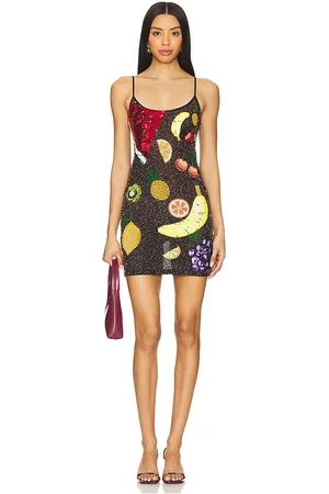 Leslie Amon Vestido brillante. en color negro talla M en - Black. Talla M (también en XL, XS).