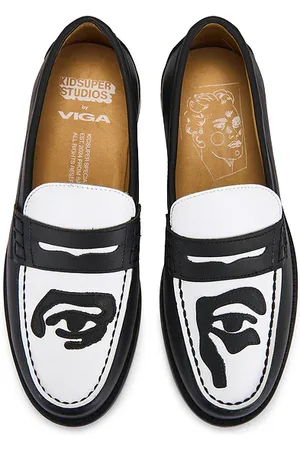 KIDSUPER STUDIOS Mocasín patchwork en color negro talla 10 en - Black. Talla 10 (también en 11, 8, 9).