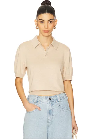 EAVES Emileigh polo en color talla L en - Tan. Talla L (también en M, S, XL, XS).