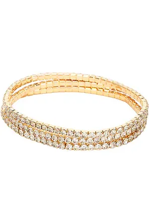 Ettika Conjunto de pulseras crystal elastic en color oro metálico talla all en - Metallic Gold. Talla all.