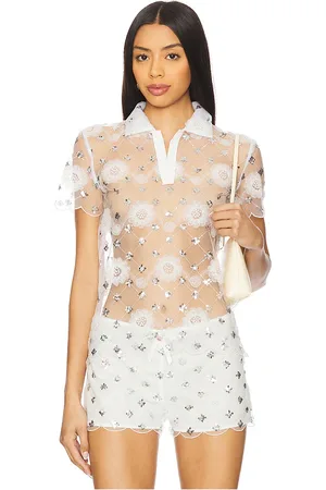 VIVETTA Polo bordado. en color blanco talla 36 en - White. Talla 36 (también en 38).