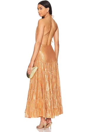 sundress Vestido midi sophie en color bronce talla L en - Tan. Talla L (también en M).