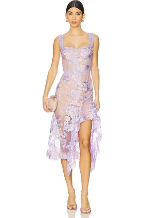 Bronx and Banco Vestido midi eva en color lavanda talla L en - Lavender. Talla L (también en XS).