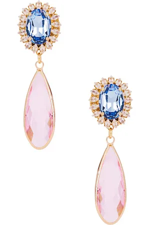 Anton Heunis Pendientes en color azul talla all en Blue Pink Crystal & Gold - Blue. Talla all.