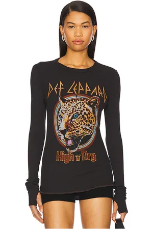 LAUREN MOSHI Top manga larga mckinley en color negro talla L en - Black. Talla L (también en M, S, XS).