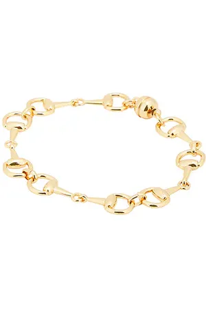 Luv AJ Brazalete horsebit en color oro metálico talla all en - Metallic Gold. Talla all.