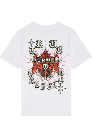 True Religion Camiseta en color blanco talla L en - White. Talla L (también en M, S, XL/1X).