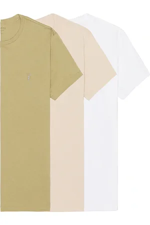 AllSaints Paquete de 3 camisetas de cuello redondo. tonic en color verde talla L en White Brown & Green - Green. Talla L (también en M, S