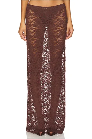 Lioness Maxifalda encaje black swan en color marrón talla L en - Brown. Talla L (también en M, S, XS, XXL).