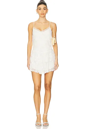 LOVESHACKFANCY Vestido beauval en color ivory talla 10 en - Ivory. Talla 10 (también en 2, 4, 6, 8).