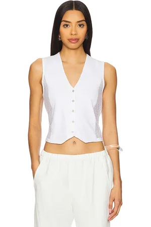 Goldie Estelle Chaleco de slub. slub en color talla L en - White. Talla L (también en M, S, XL, XS).