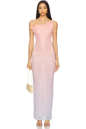 GOOD AMERICAN Maxivestido mesh twist en color rubor talla L en - Blush. Talla L (también en M, S, XL/1X, XS, XXL/2X).