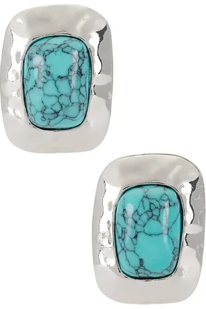 petit moments Pendientes grandes giovana en color azul cerceta talla all en - Teal. Talla all.
