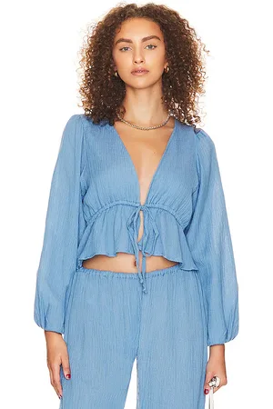 FAITHFULL THE BRAND Jacques top en color azul talla XL en - Blue. Talla XL (también en XXL).