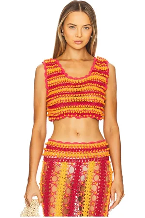 CeliaB X revolve top en color orange,red talla M en - Orange,Red. Talla M (también en L, S, XS).
