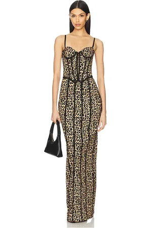 GIUSEPPE DI MORABITO Vestido largo con corpiño en color bronce talla 36 en - Tan. Talla 36 (también en 38, 40, 42).