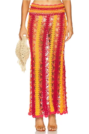 CeliaB Falda en color orange,red talla L en - Orange,Red. Talla L (también en M, S, XS).
