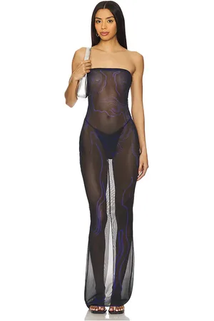 DI PETSA Vestido venus shell mesh en color negro talla L en - Black. Talla L (también en M, S, XS).
