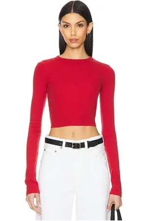 Cotton Citizen Camisa recortada verona en color rojo talla L en - Red. Talla L (también en M, S, XS).