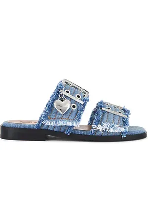 Ganni Charms de sandalia con dos tiras y hebilla en . feminine en color azul talla 37 en - Blue. Talla 37 (ta