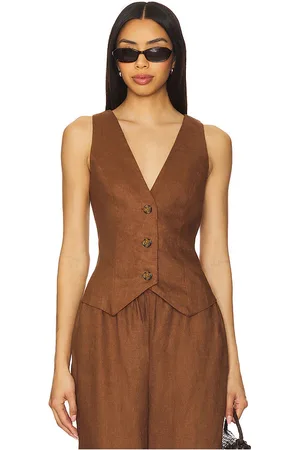 Lovers And Friends Chaleco asa en color marrón talla M en - Brown. Talla M (también en S, XS, XXS).