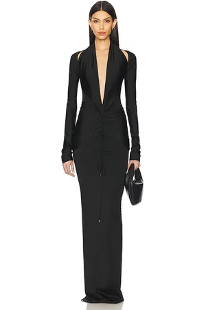 LAQUAN SMITH Vestido de escote profundo en color talla S en - Black. Talla S (también en XS).