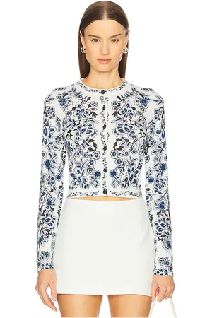 ALICE+OLIVIA Cárdigan carson en color azul talla M en - Blue. Talla M (también en S, XL).