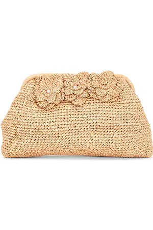 btb Los Angeles Clutch de flores florian en color bronce talla all en - Tan. Talla all.
