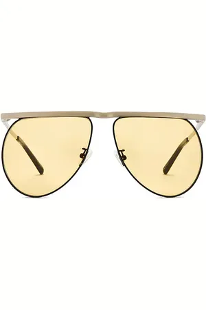 The Attico Gafas de sol mina en color plateado metálico talla all en Silver Black & Peach - Metallic Silver. Talla all.