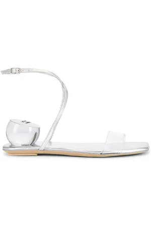 Jeffrey Campbell Sandalias foretell en color plateado metálico talla 10 en - Metallic Silver. Talla 10 (también en 6, 6.