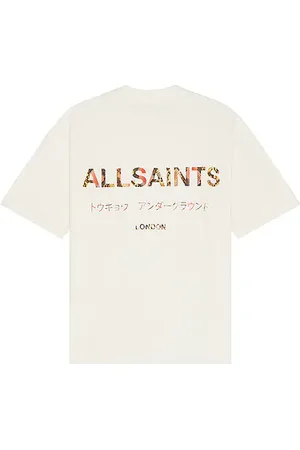 AllSaints Camiseta cuello redondo underground en color blanco talla L en - White. Talla L (también en M, S, XL/1X).