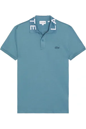 Lacoste Slim fit jacquard collar stretch polo en color azul talla 3 en - Blue. Talla 3 (también en 4, 5, 6).