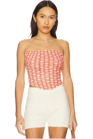 Free People Top sin tirantes boulevard en color rojo talla L en - Red. Talla L (también en M, S, XL, XS).